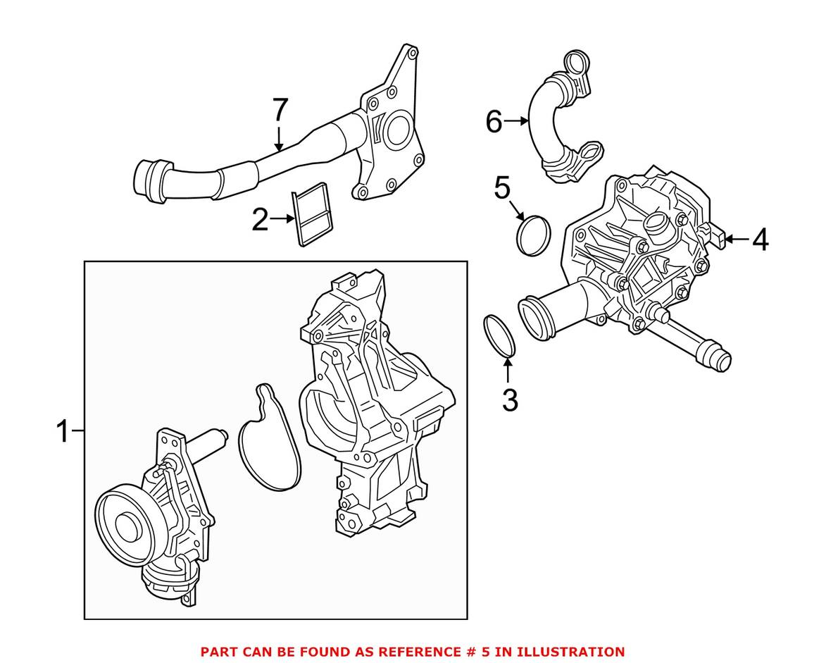 BMW Engine Coolant Thermostat Gasket 11538658571